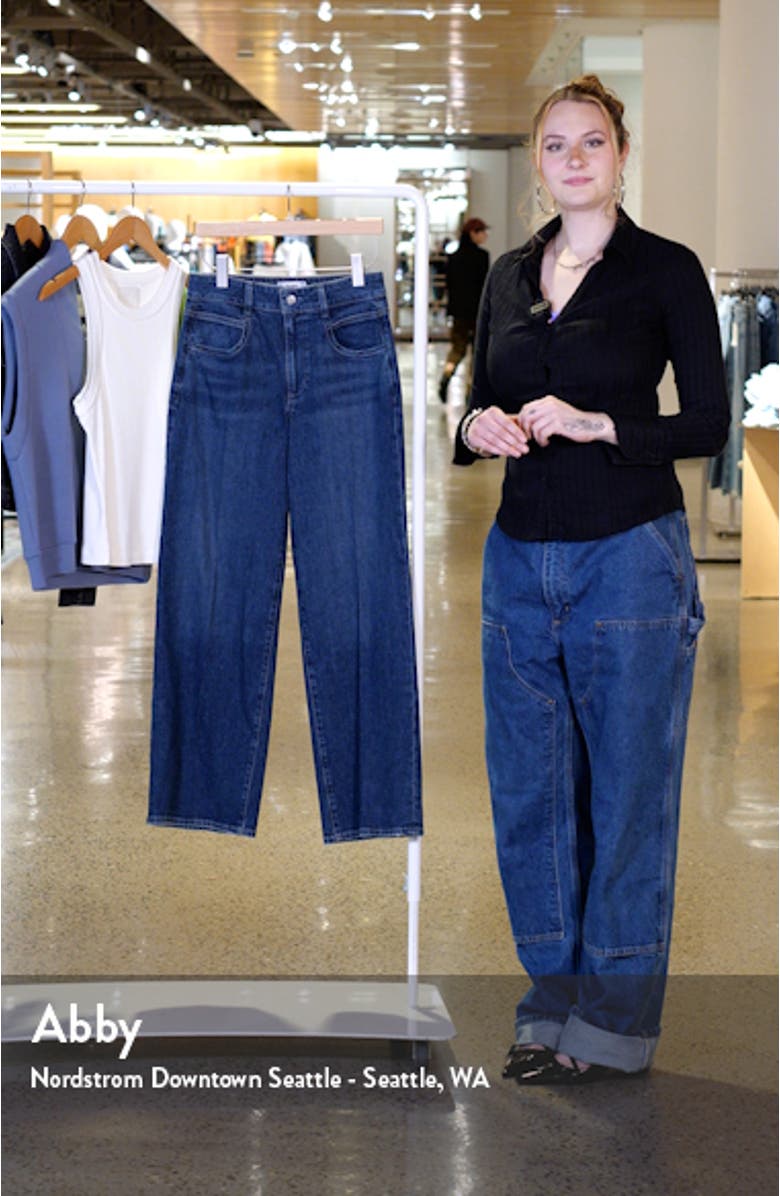 Sasha Seamed Pocket High Waist Wide Leg Jeans, sales video thumbnail