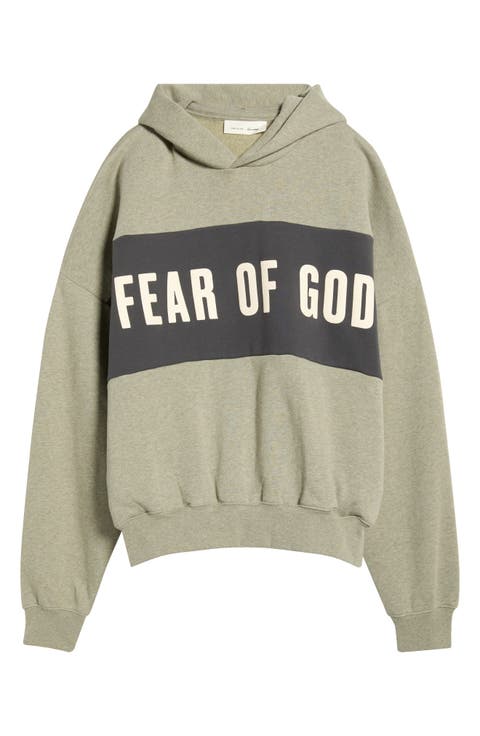 Paneled Relaxed Crop Hoodie