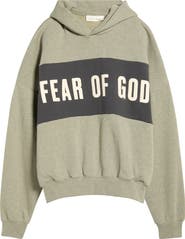 Fear of God Essentials Paneled Relaxed Crop Hoodie