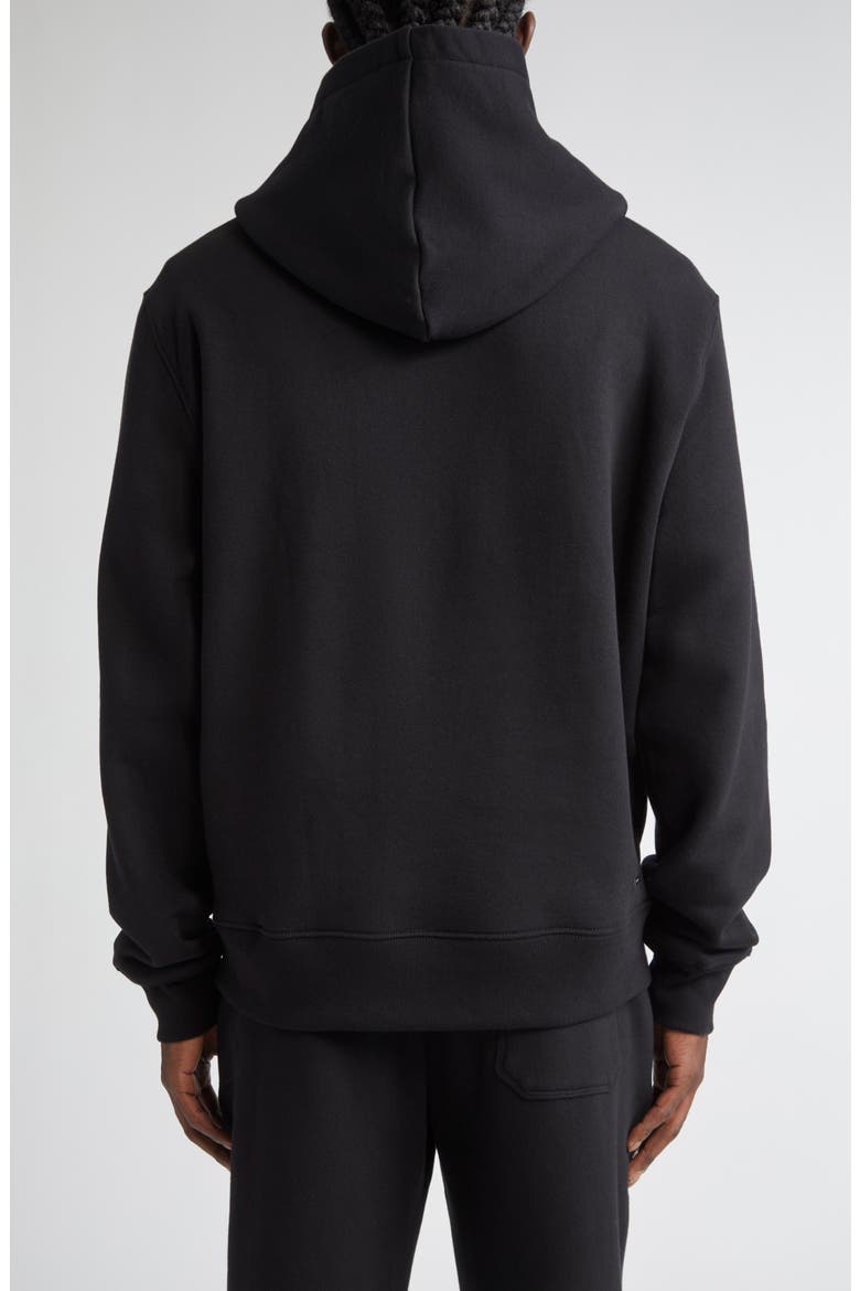 Staggered Logo Graphic Hoodie, Alternate, color, BLACK