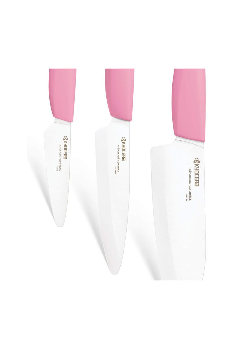 Advanced Ceramics 3 Piece Revolution Series Knife Set, Pink, Alternate, color, Pink