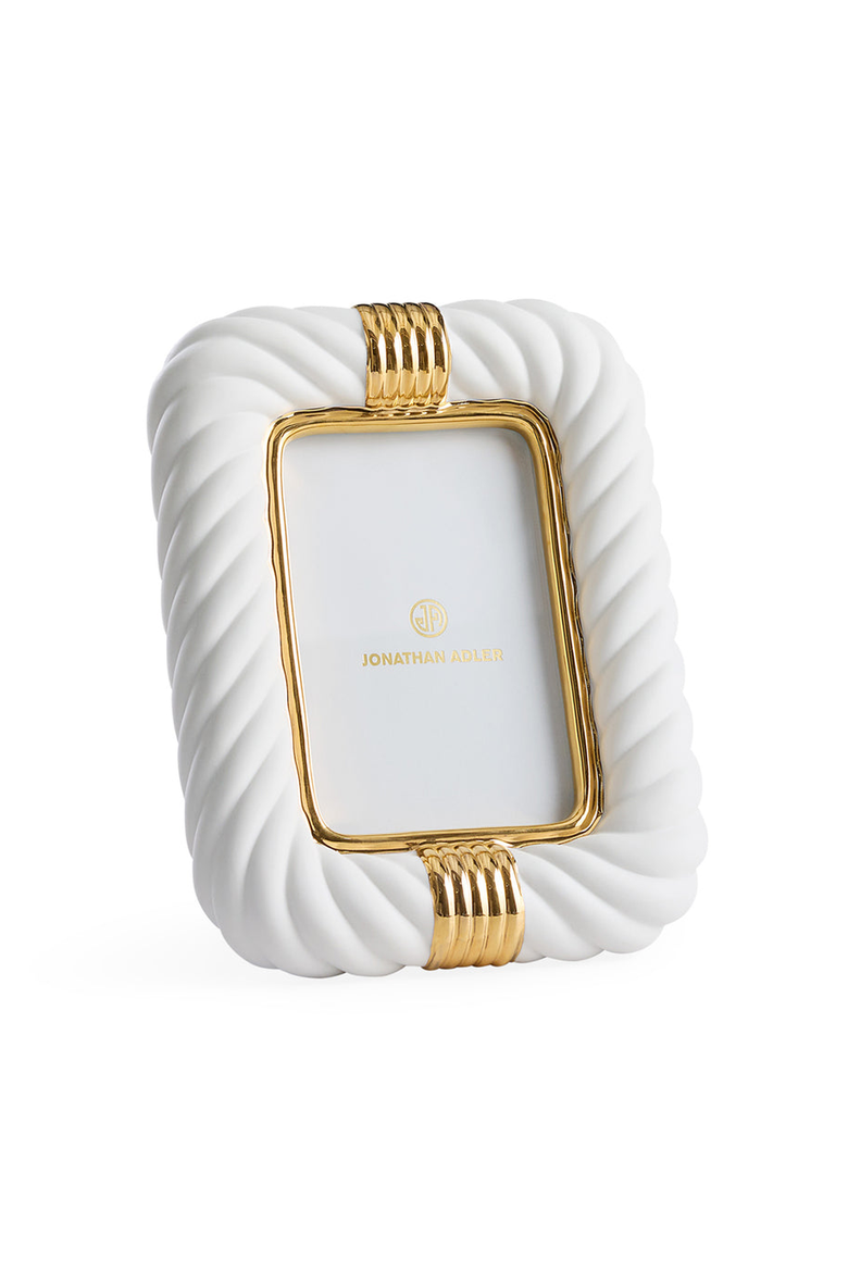 Geneva Picture Frame, Alternate, color, White / Gold