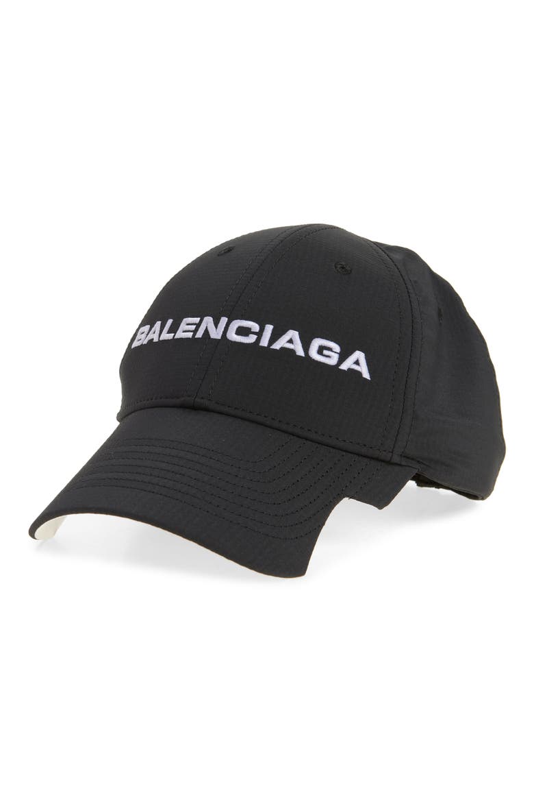Logo Embroidered Adjustable Baseball Cap, Main, color, 1090 BLACK/ WHITE