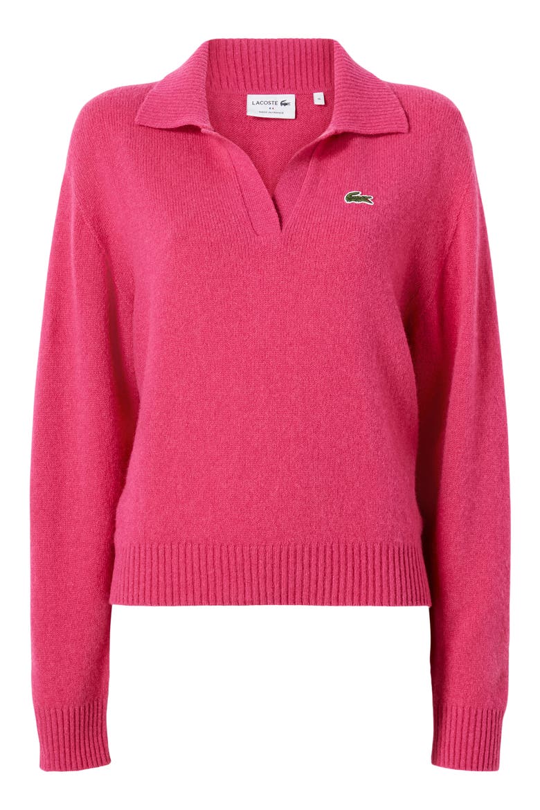 Solid Cashmere Blend Polo Sweater, Alternate, color, SPINELLE