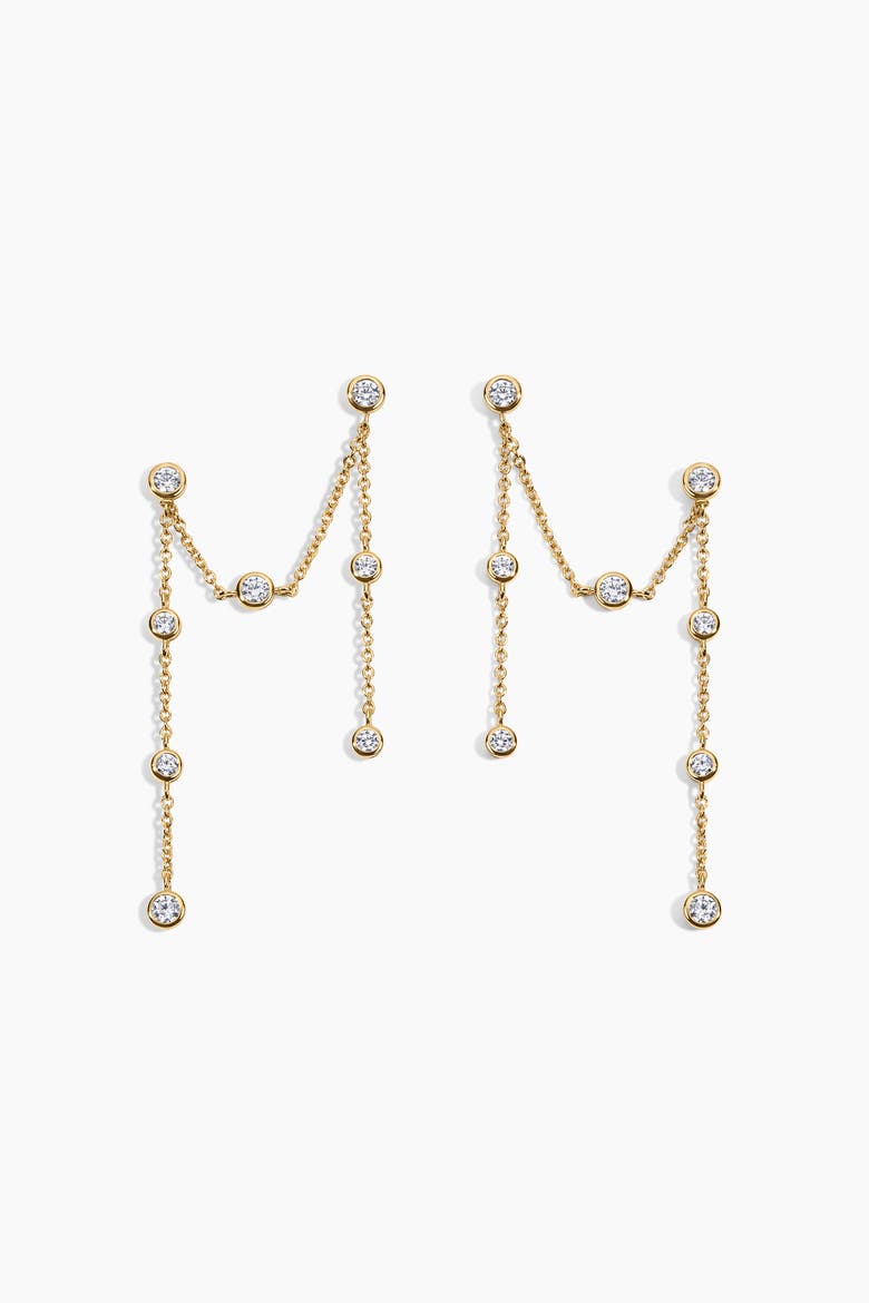 Dewy Double Earrings, Main, color, Gold
