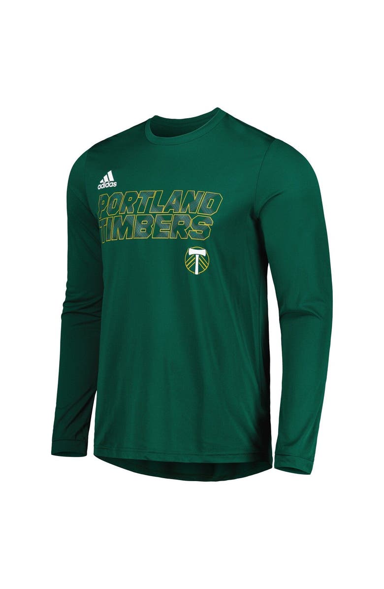 adidas Men's adidas Green Portland Timbers Jersey Hook AEROREADY Long Sleeve T-Shirt, Alternate, color, 