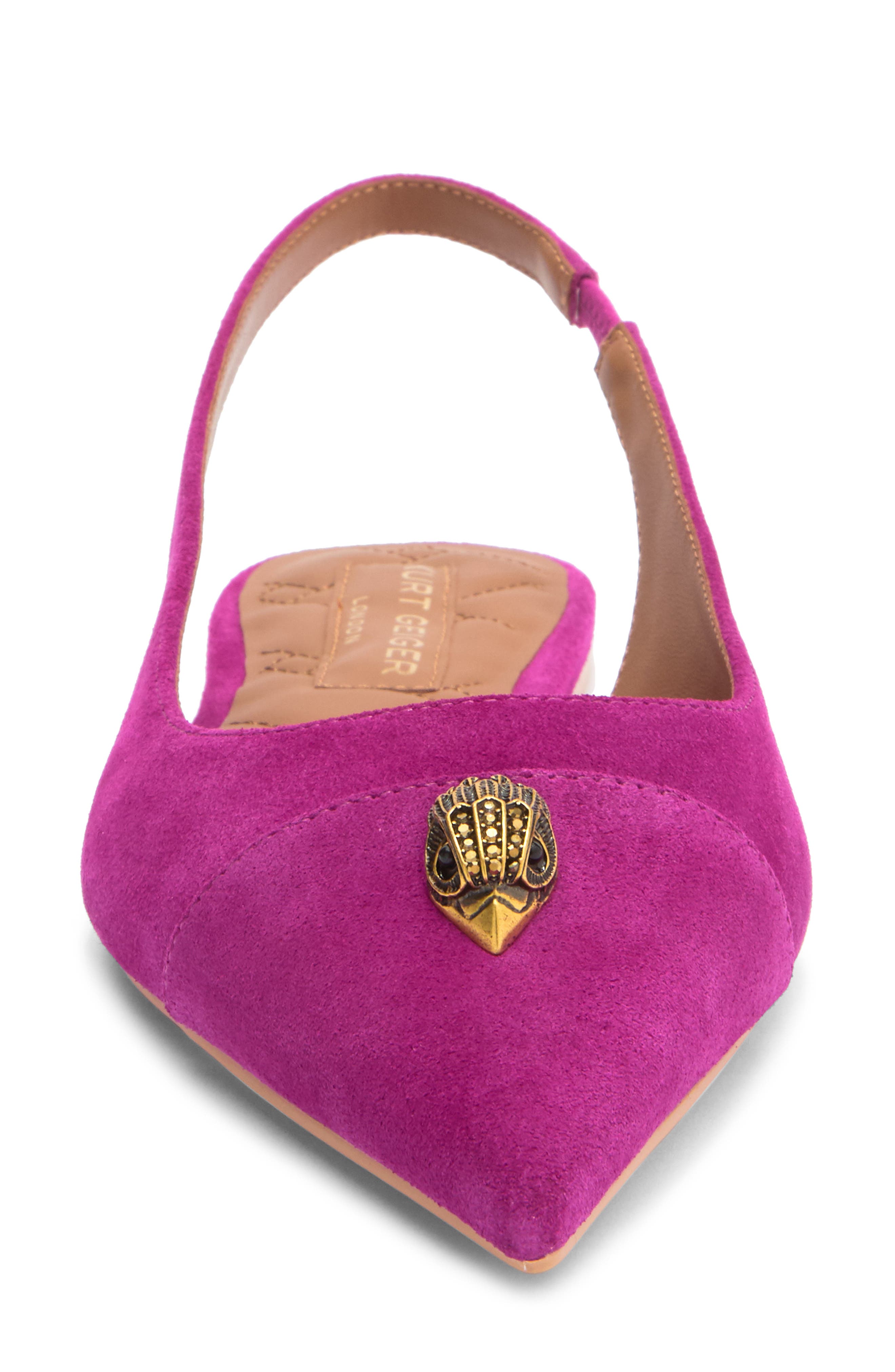 Kurt Geiger London Belgravia Small Eagle Slingback Flat, Alternate, color, 
