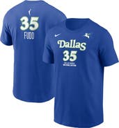 Nike Men's Nike Azzi Fudd Blue Dallas Wings Name & Number Rebel Edition T-Shirt
