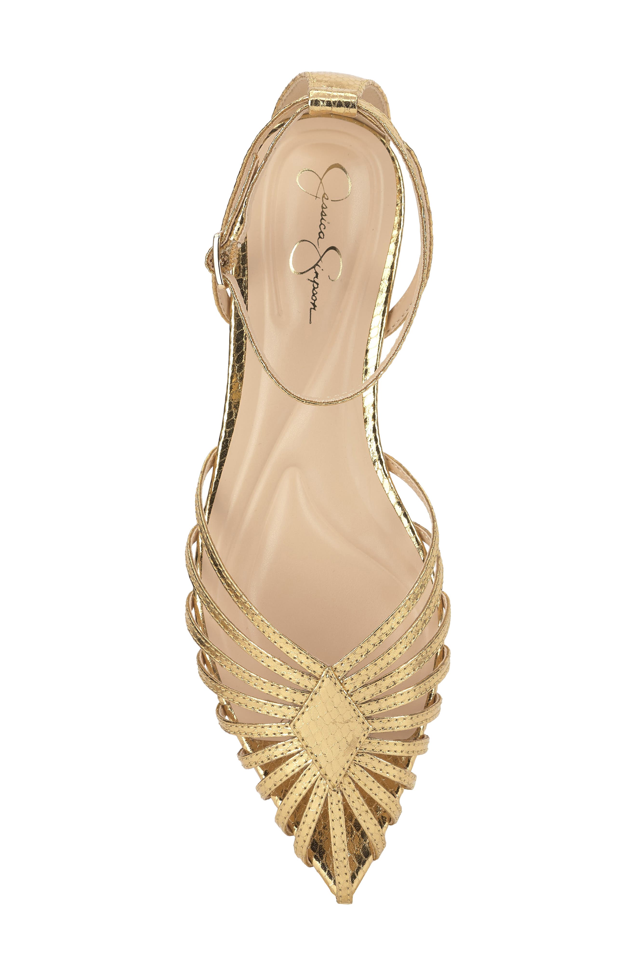 Eulean Ankle Strap Sandal, Alternate, color, GOLD 04