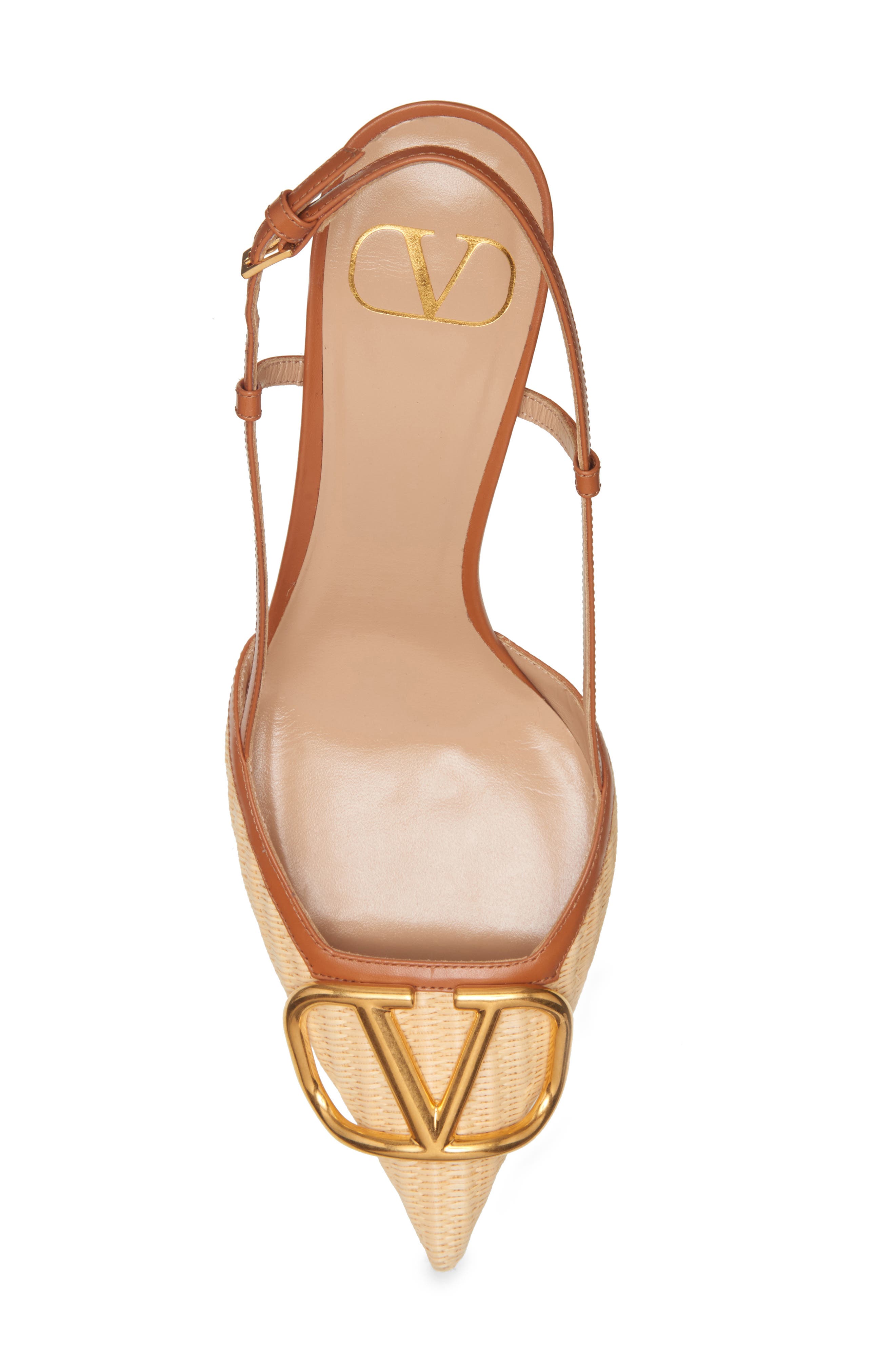 Valentino Garavani VLOGO Signature Slingback Pump, Alternate, color, Beige