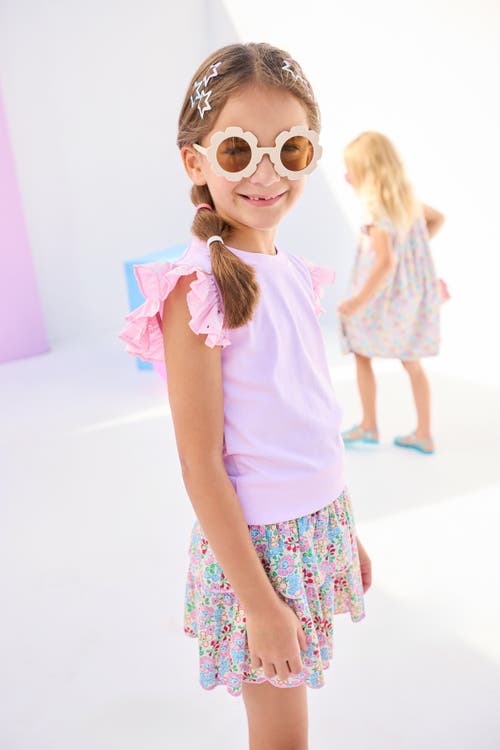 Bisby Kids' Knit Eyelet Tank In Pink