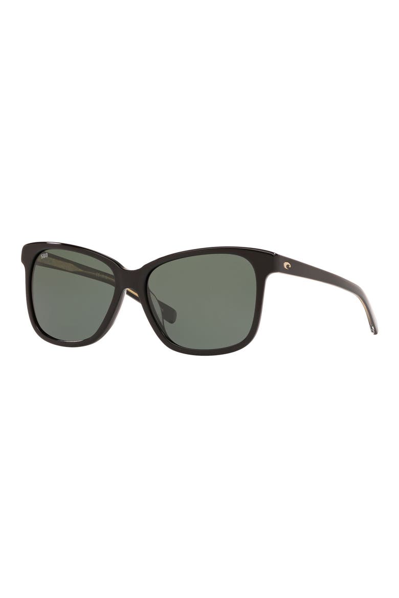 Phantos 57mm Polarized Sunglasses, Alternate, color, BLACK