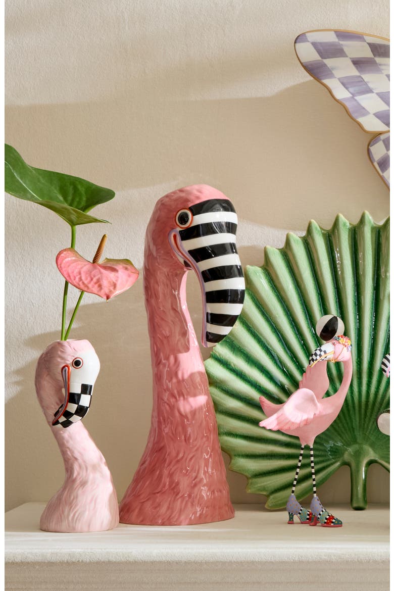 Patience Brewster Sheldon Flamingo Ceramic Bud Vase, Alternate, color, PINK