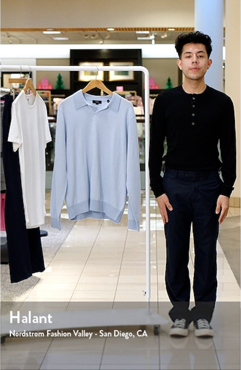 Bird's Eye Wool Blend Johnny Collar Top, sales video thumbnail