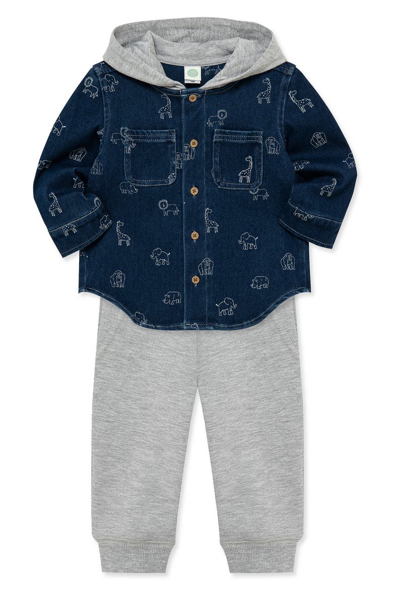 Kids' Safari Hoodie & Pants Set, Alternate, color, DENIM