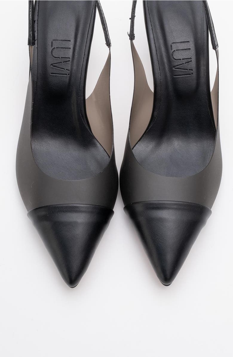 Prologue Shoes Moore Transparent Pointed Toe Pump, Alternate, color, Black