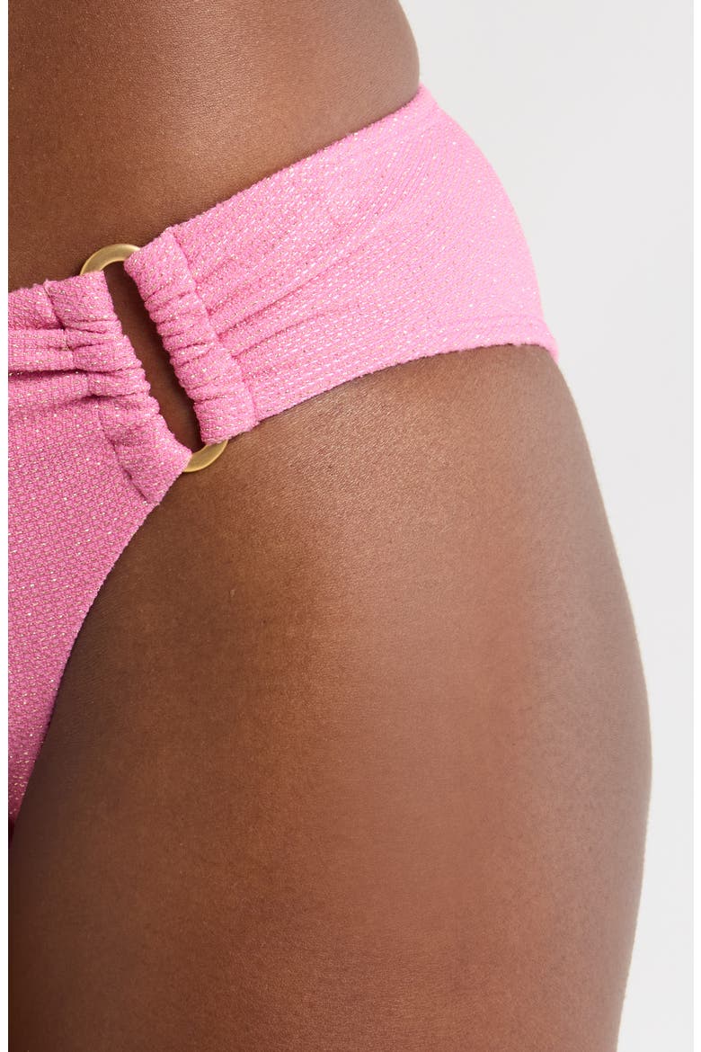 Metallic Bikini Bottoms, Alternate, color, SORBET