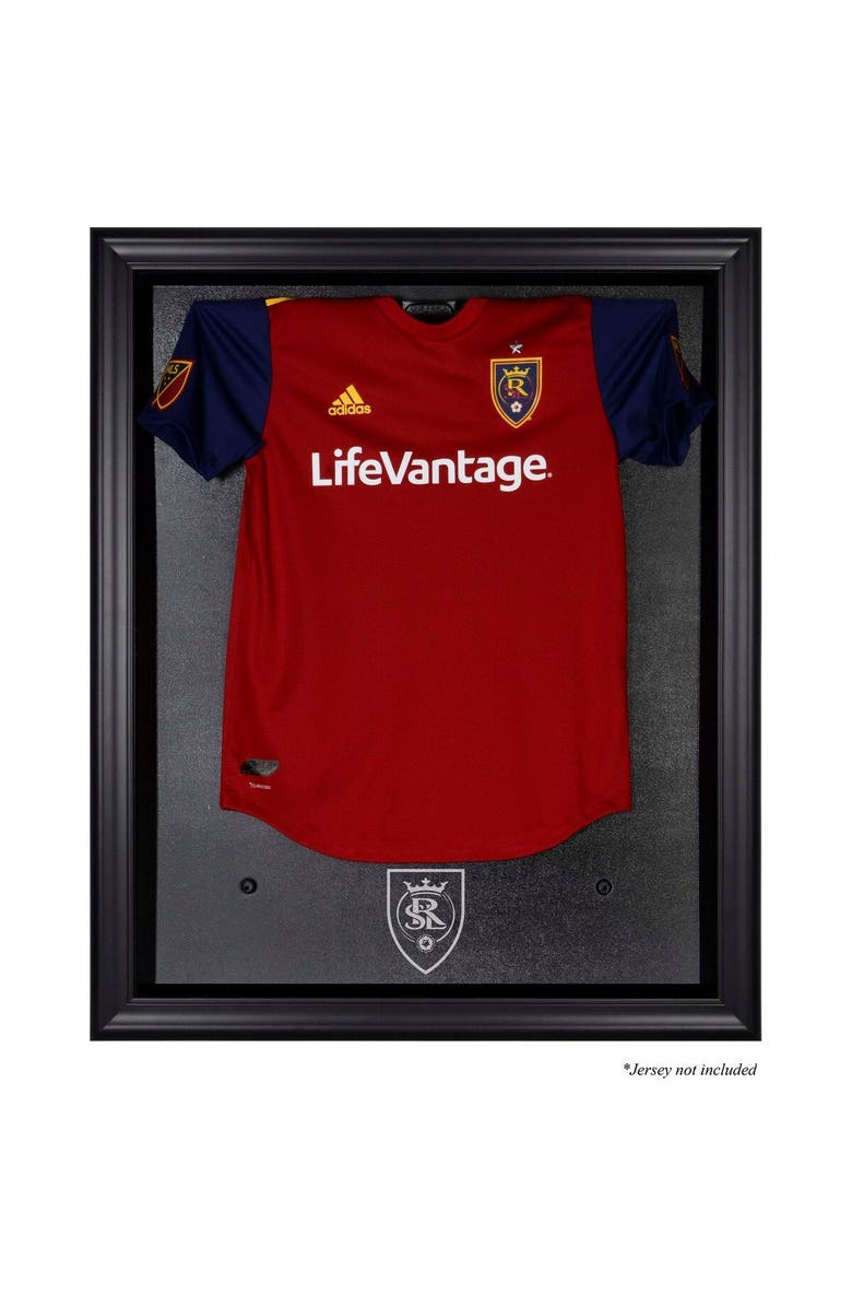 FANATICS AUTHENTIC Real Salt Lake Black Framed Team Logo Jersey Display Case, Main, color, 