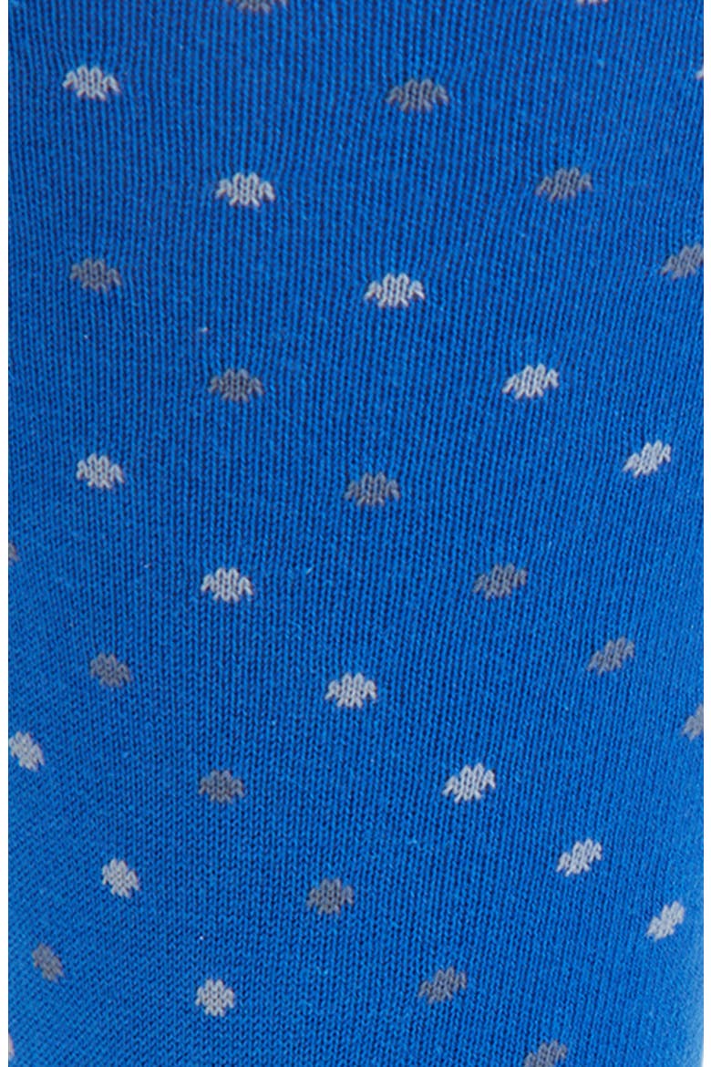 Needham Dot Pattern Tall Cotton Blend Dress Socks, Alternate, color, COBALT