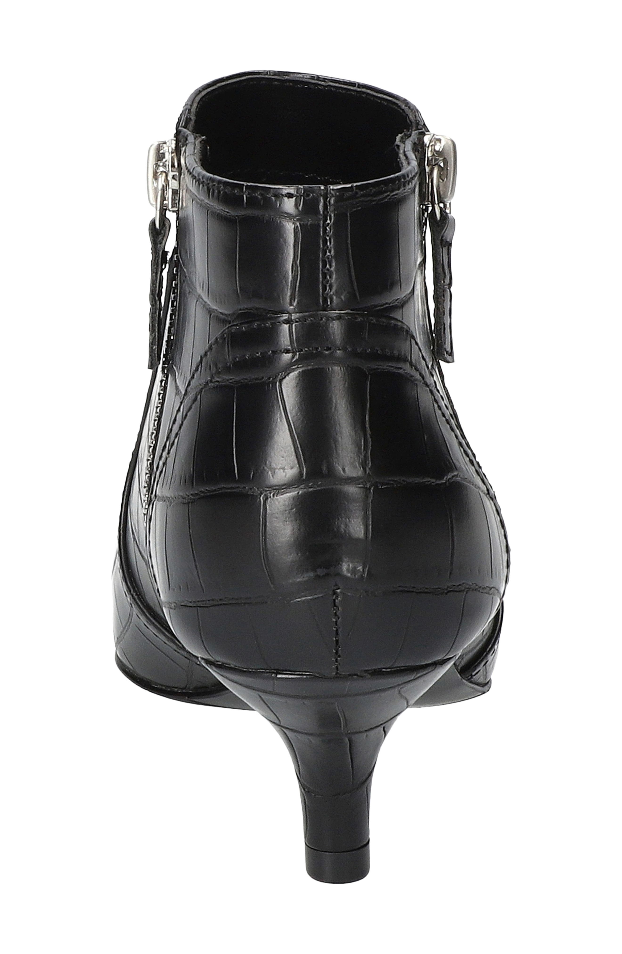 EASY STREET Annalee Kitten Heel Bootie, Alternate, color, Black Croco
