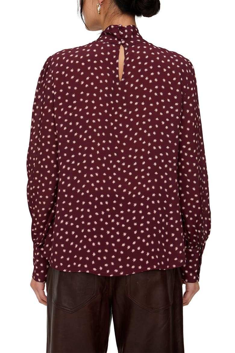 Fifi bow Blouse, Alternate, color, Burgundy