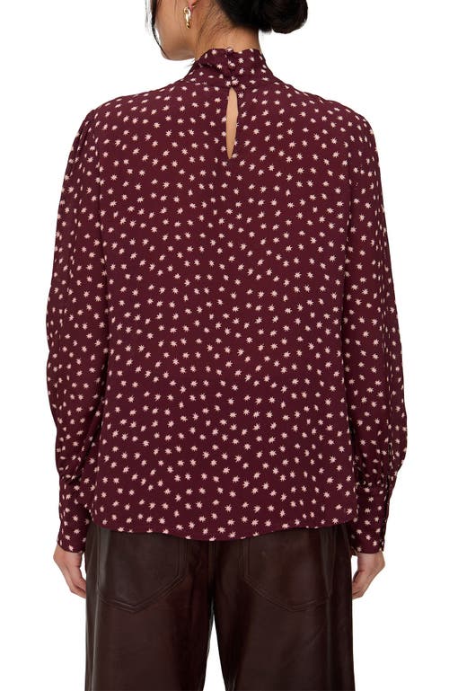 Lily And Lionel London Fifi Bow Blouse In Burgundy