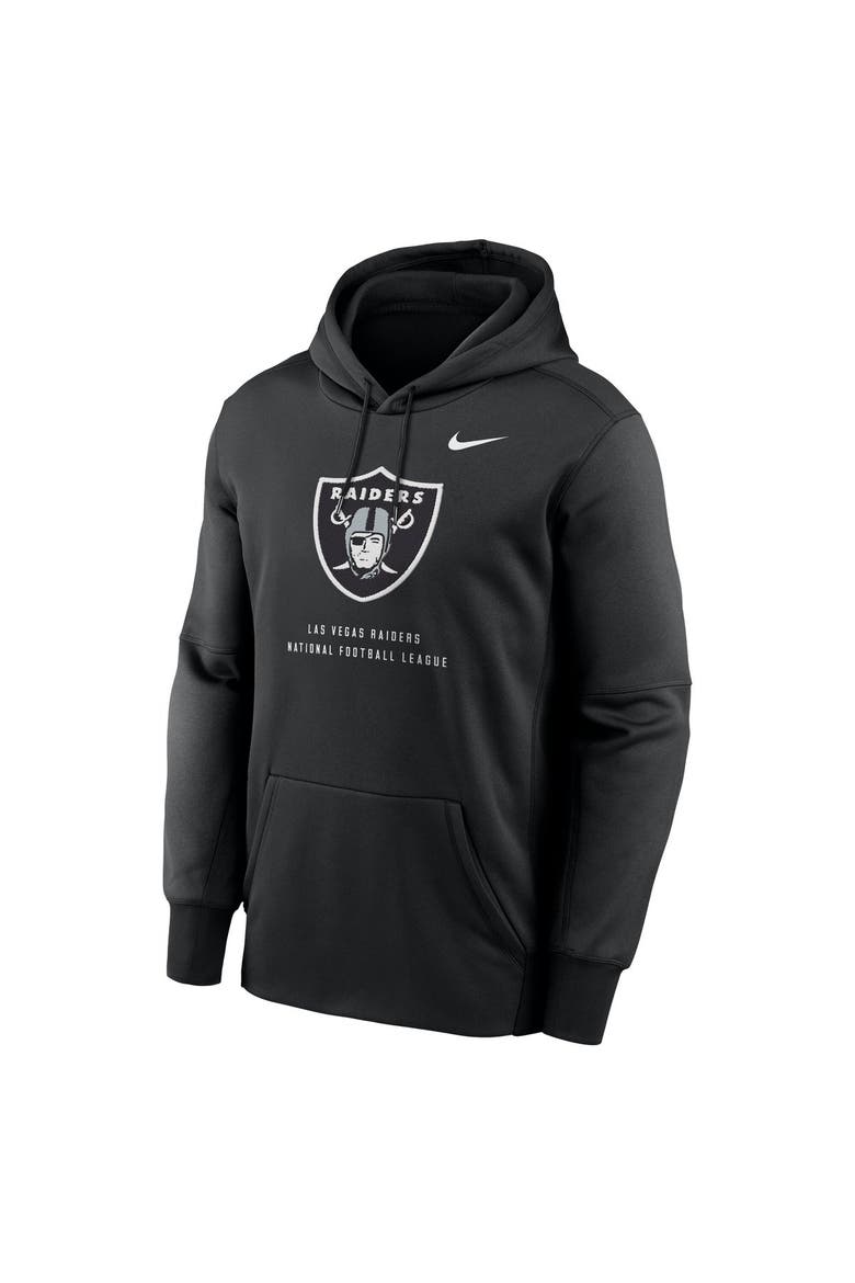 Men's Nike Black Las Vegas Raiders Toss Sweep Therma-FIT Hoodie, Alternate, color, Black