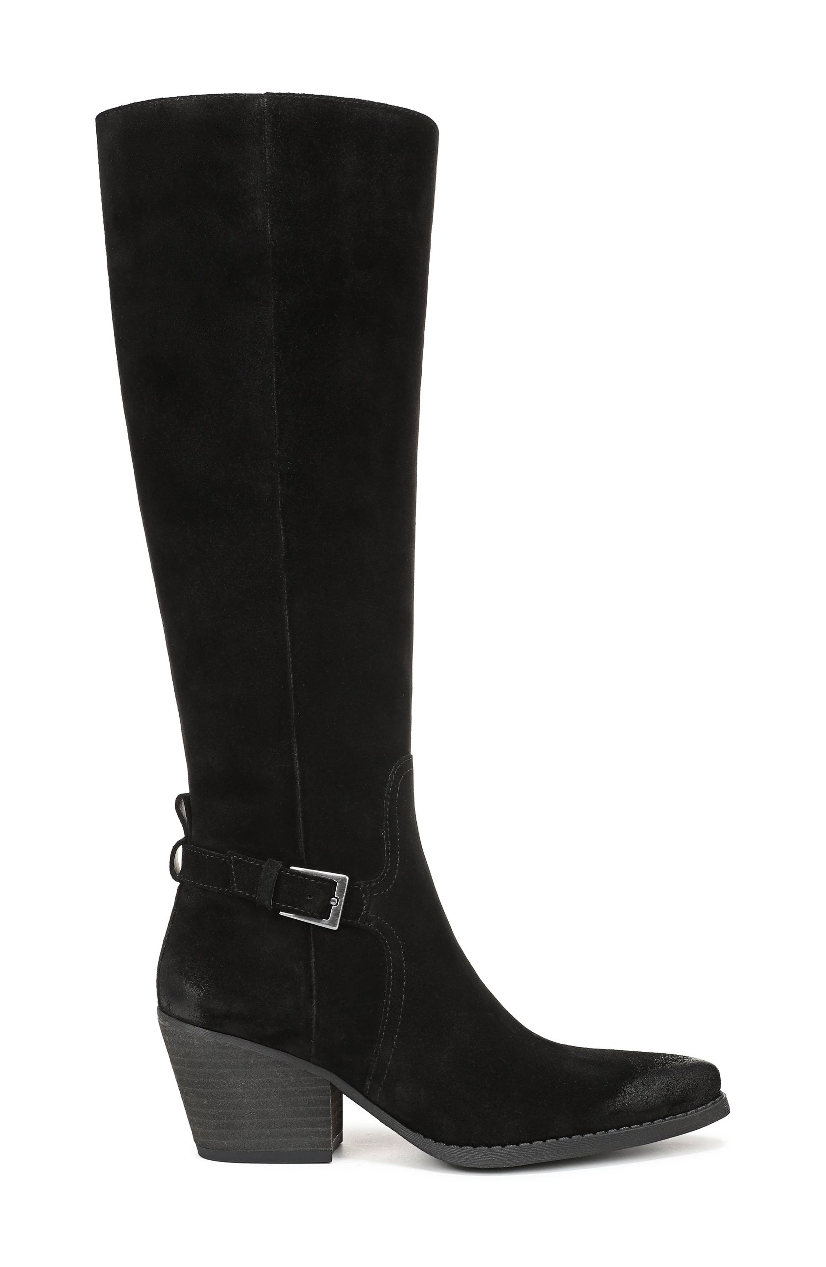 Sam Edelman Wren Buckle Knee High Boot, Alternate, color, Black