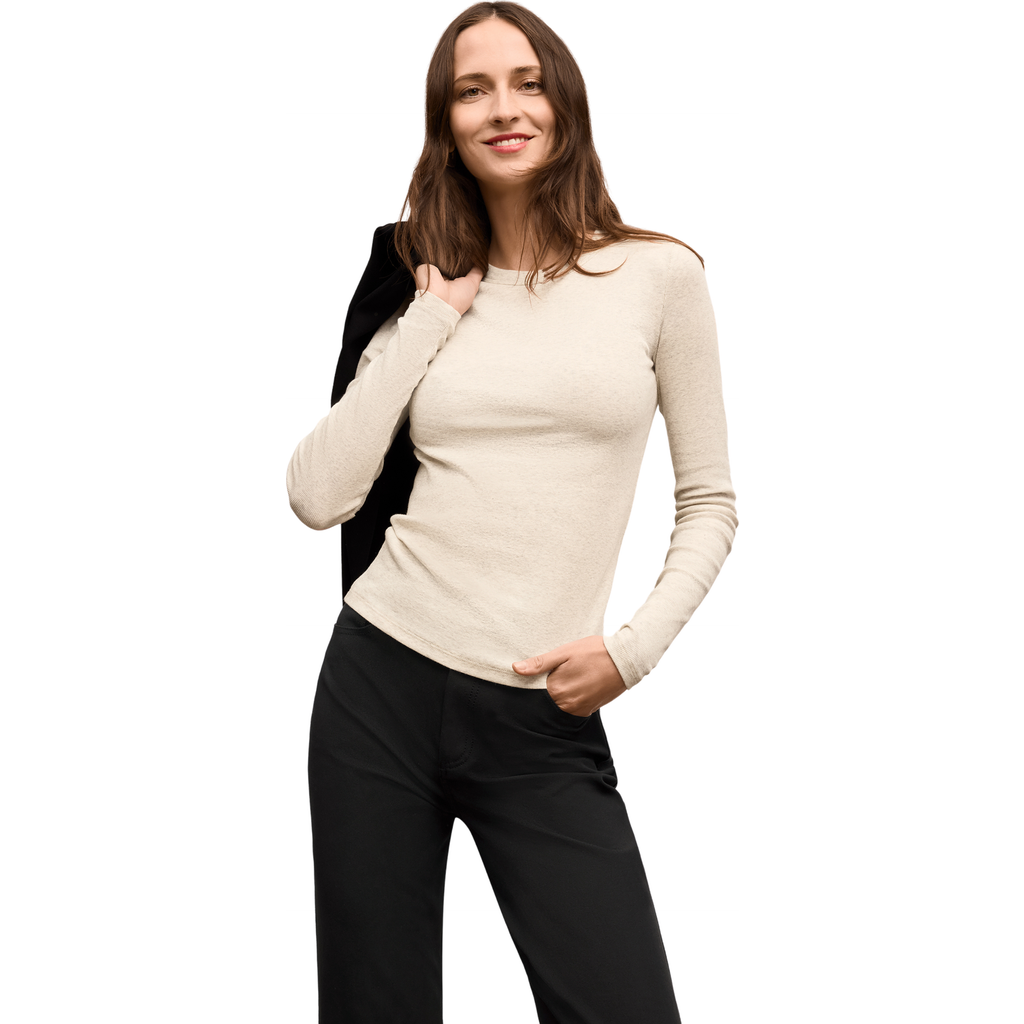 M.m.lafleur Malley Fitted Tee In Neutral