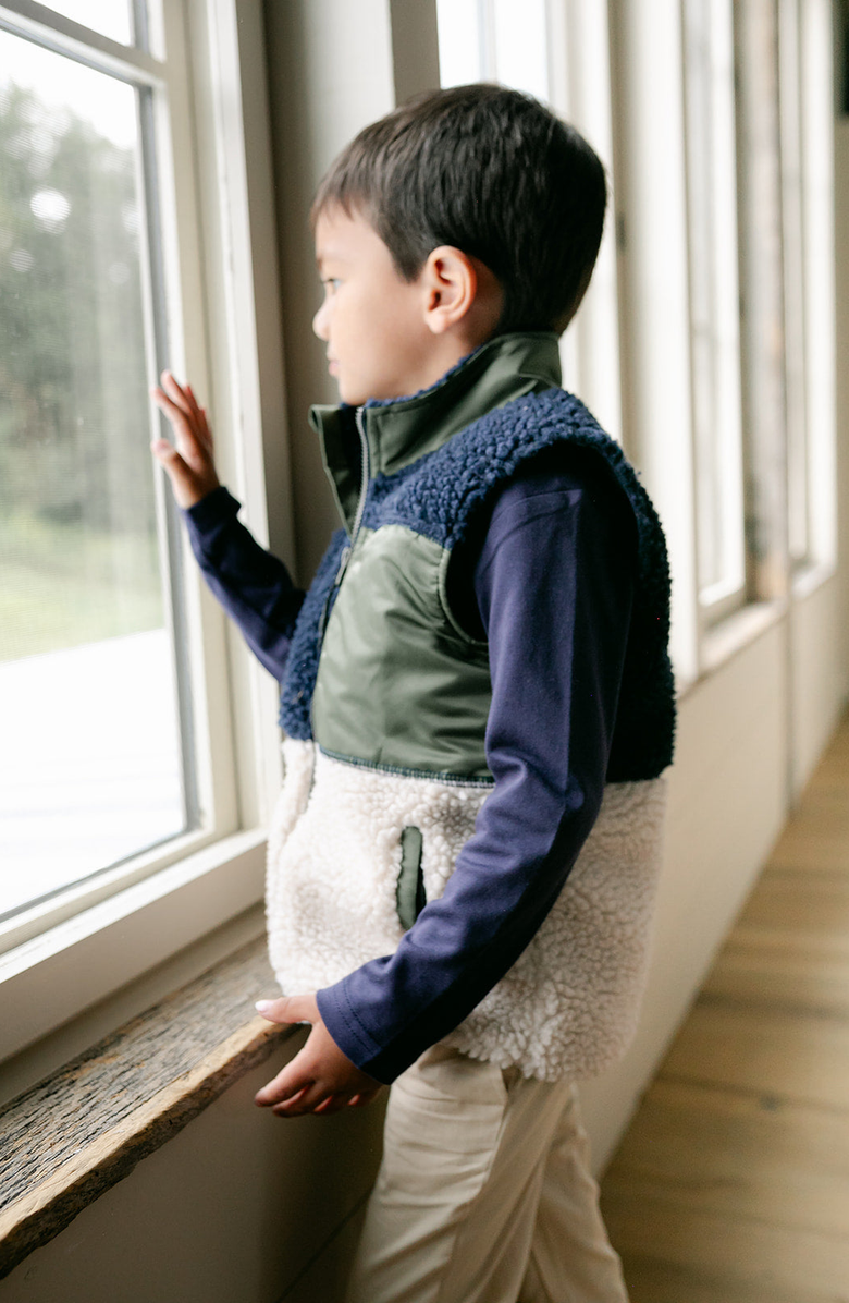 Little Paper Kids River Outerwear Vest, Alternate, color, Combo