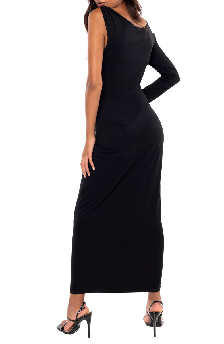 Dai Moda One-Sleeve Maxi Dress, Alternate, color,