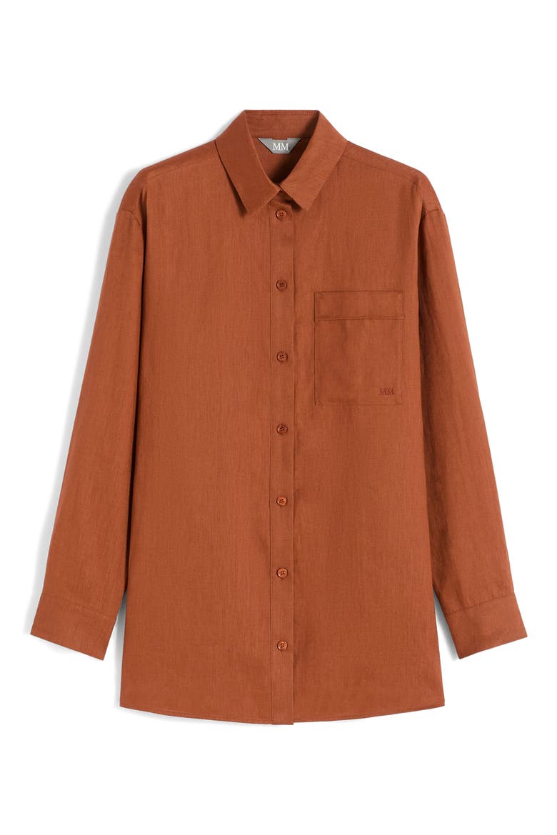 Linen Shirt, Alternate, color, RUST