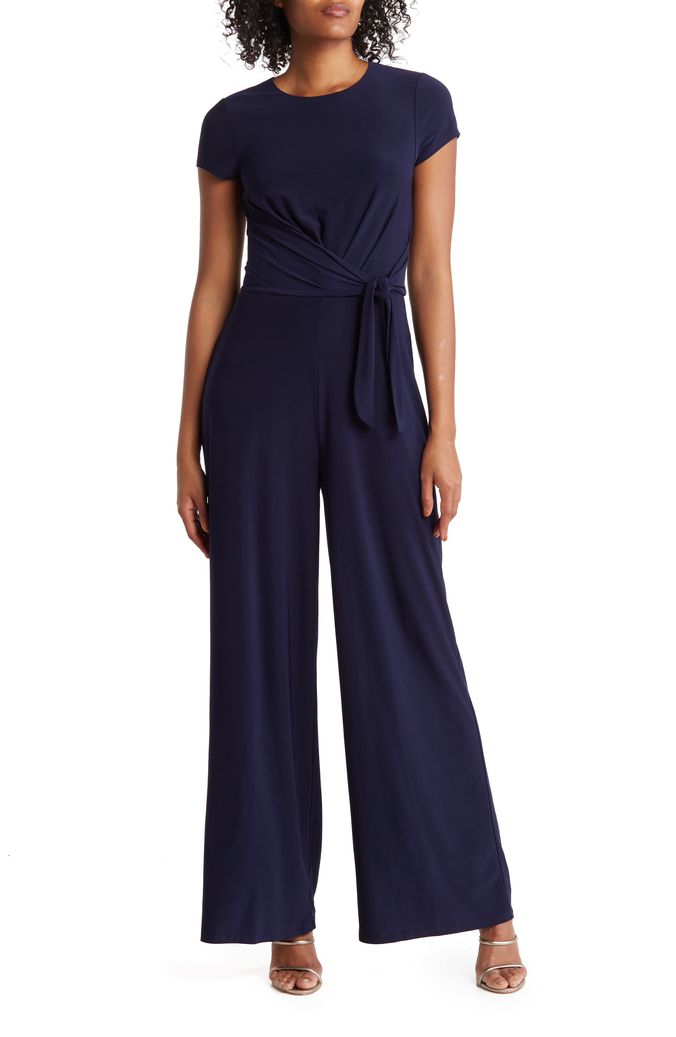 Vince Camuto Ity Side Waist Tie Jumpsuit