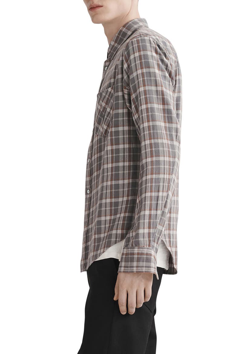 Fit 2 Plaid Cotton Button-Up Shirt, Alternate, color, STNPLD