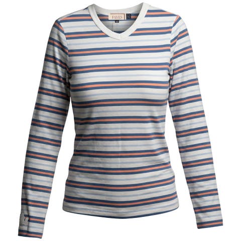 Long Sleeve Ribbed V-Neck Tee