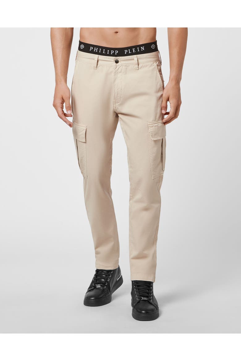 Trousers Cargo Fit Men, Main, color, beige