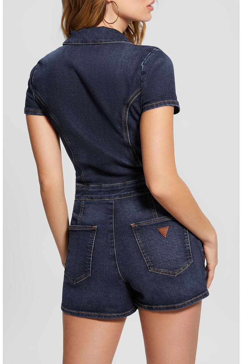 Janae Denim Romper, Alternate, color, SWIFT