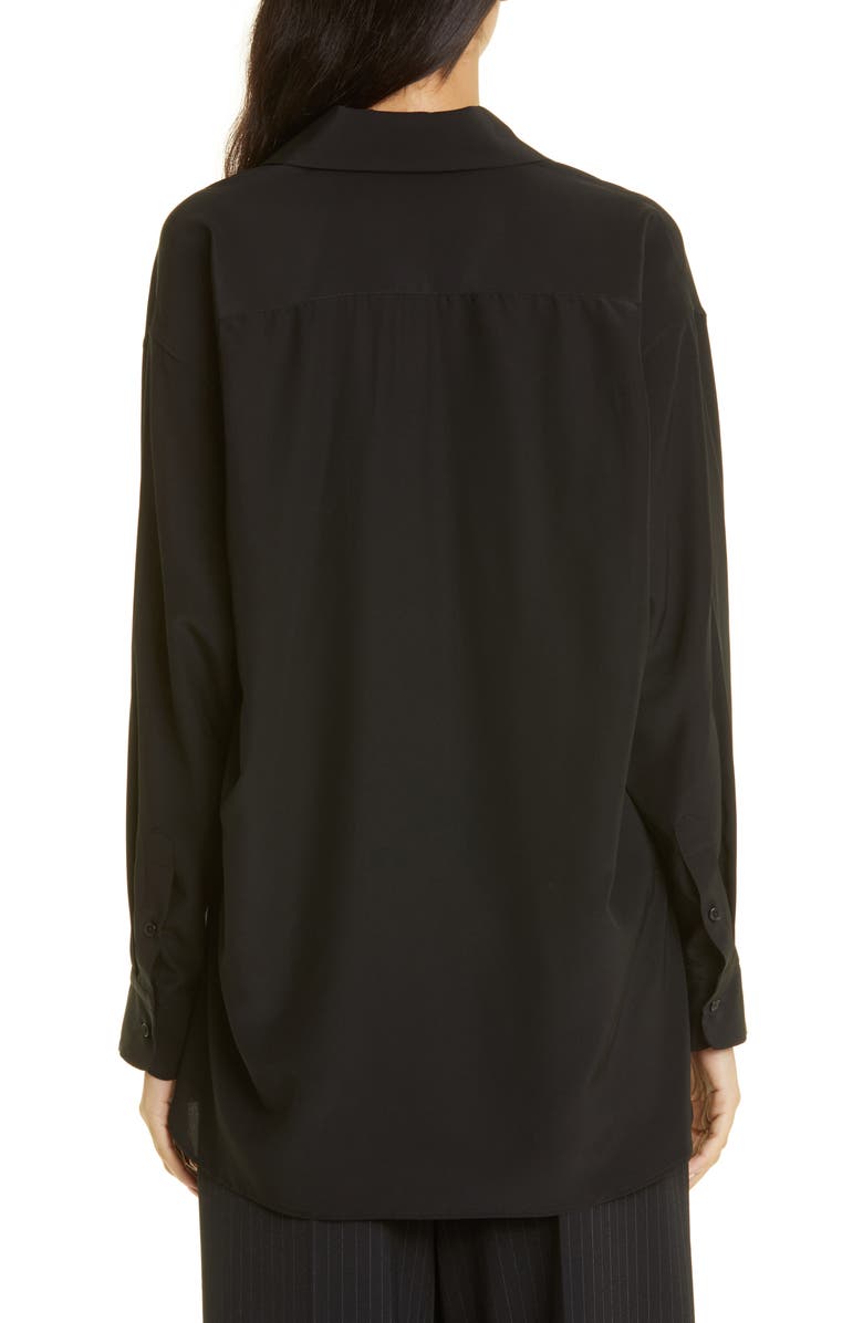 Nili Lotan Julien Silk Button-Up Shirt, Alternate, color,