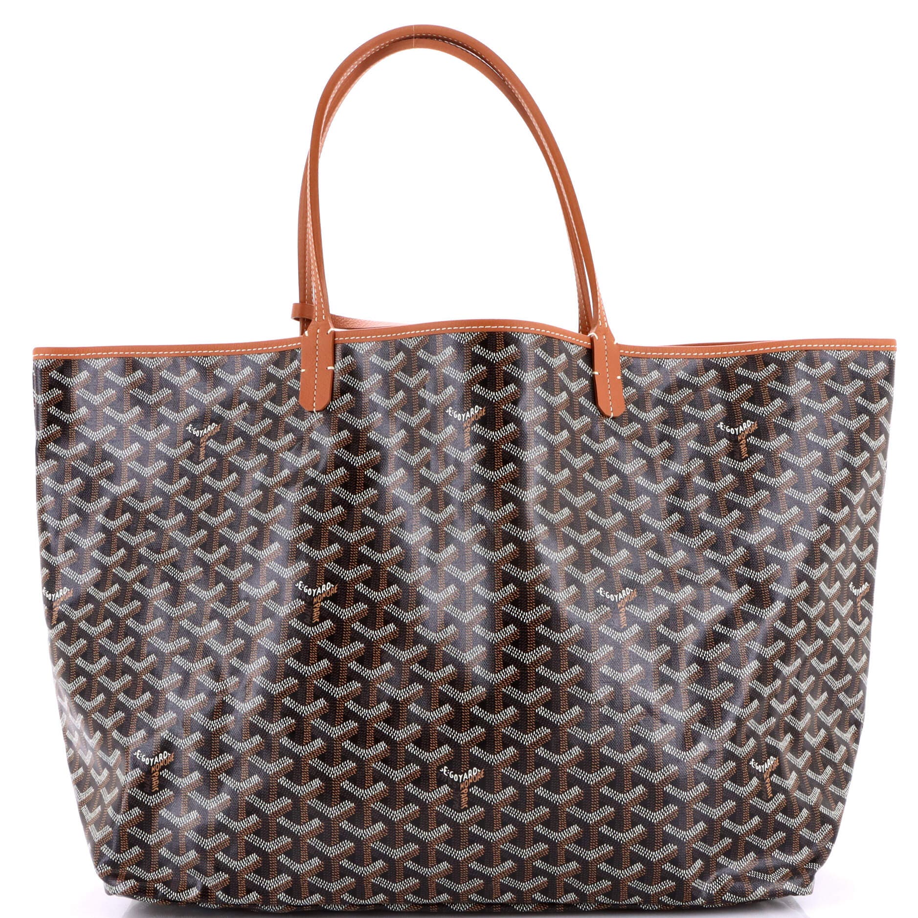 Pre-Owned Goyard Saint Louis Tote Coated Canvas GM, Main, color, Black