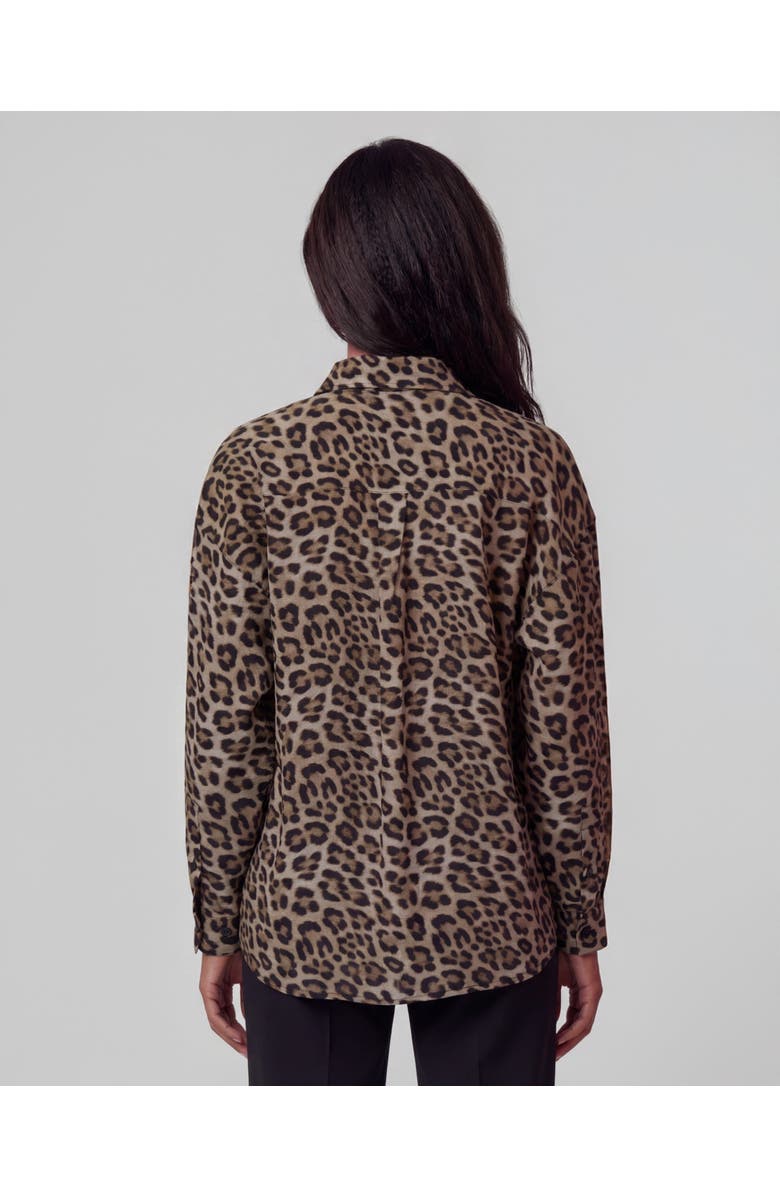 Lords of Harlech Leopard Womens Linen Shirt, Alternate, color, Leopard Brown