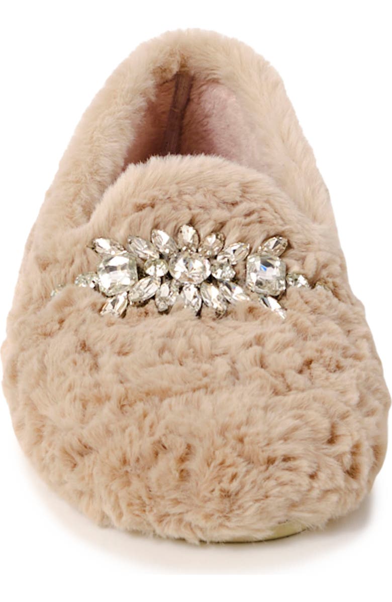 Free People Slumber Party Faux Fur Loafer Slipper, Alternate, color, Parchment