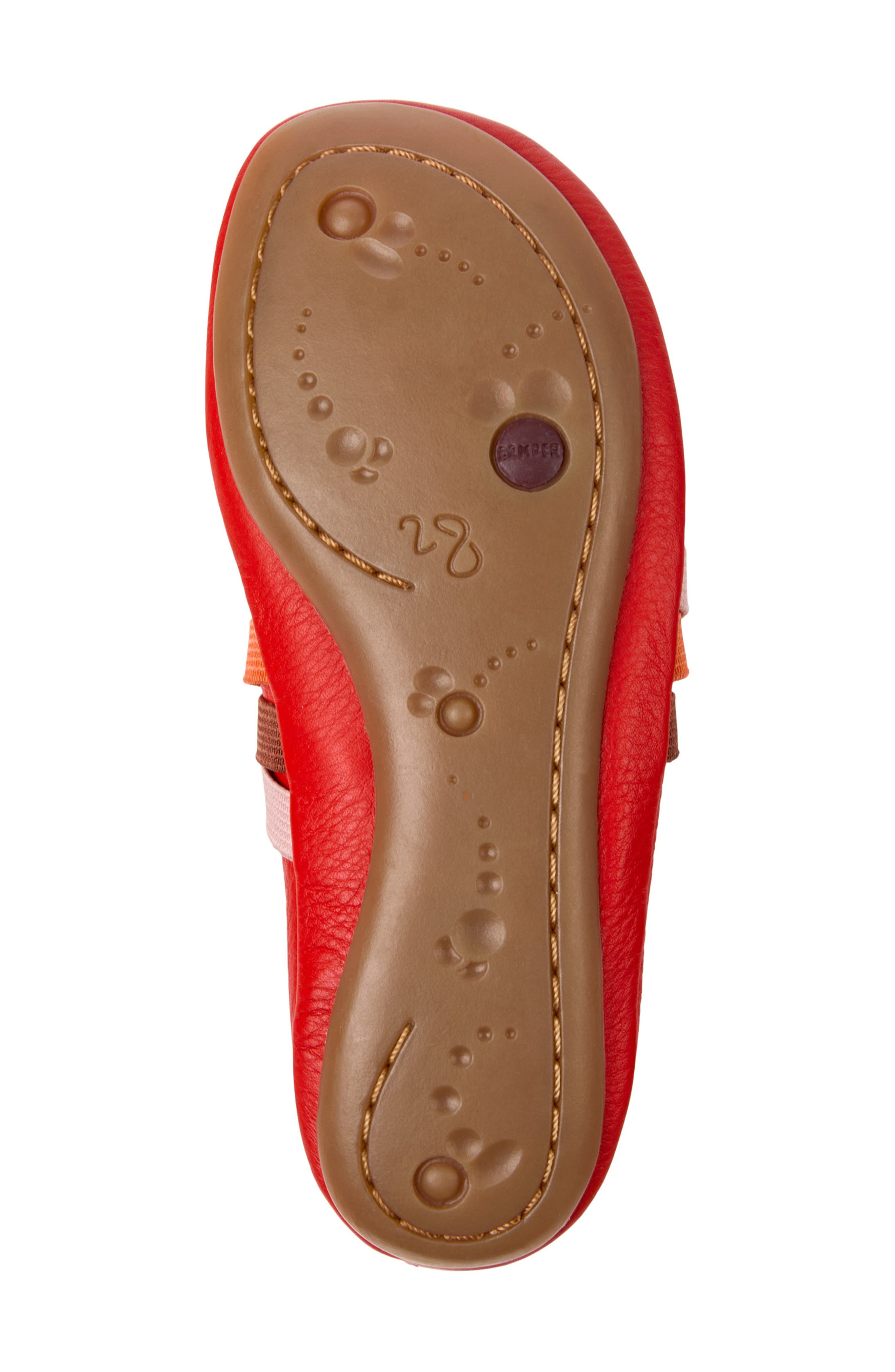 Camper Kids' Right Twins Ballet Flat, Alternate, color, Bright Red