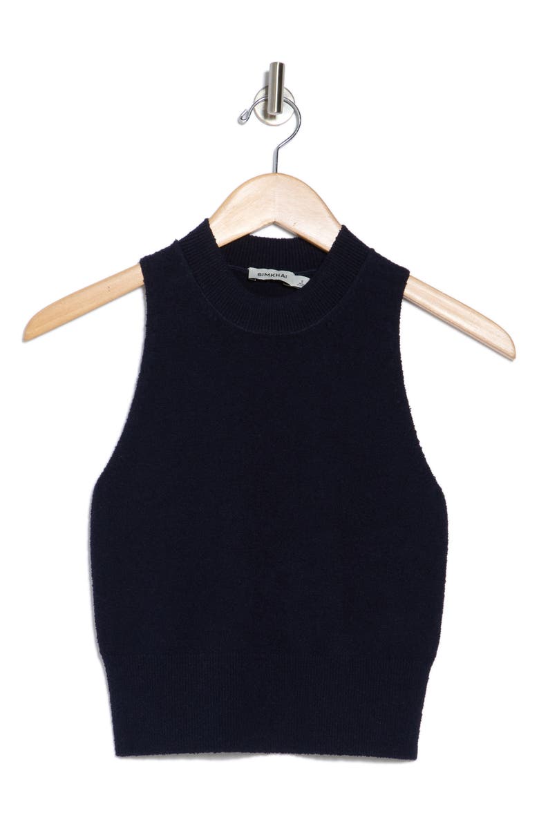 Simkhai Tatyana Mock Neck Sleeveless Knit Top, Alternate, color, 
