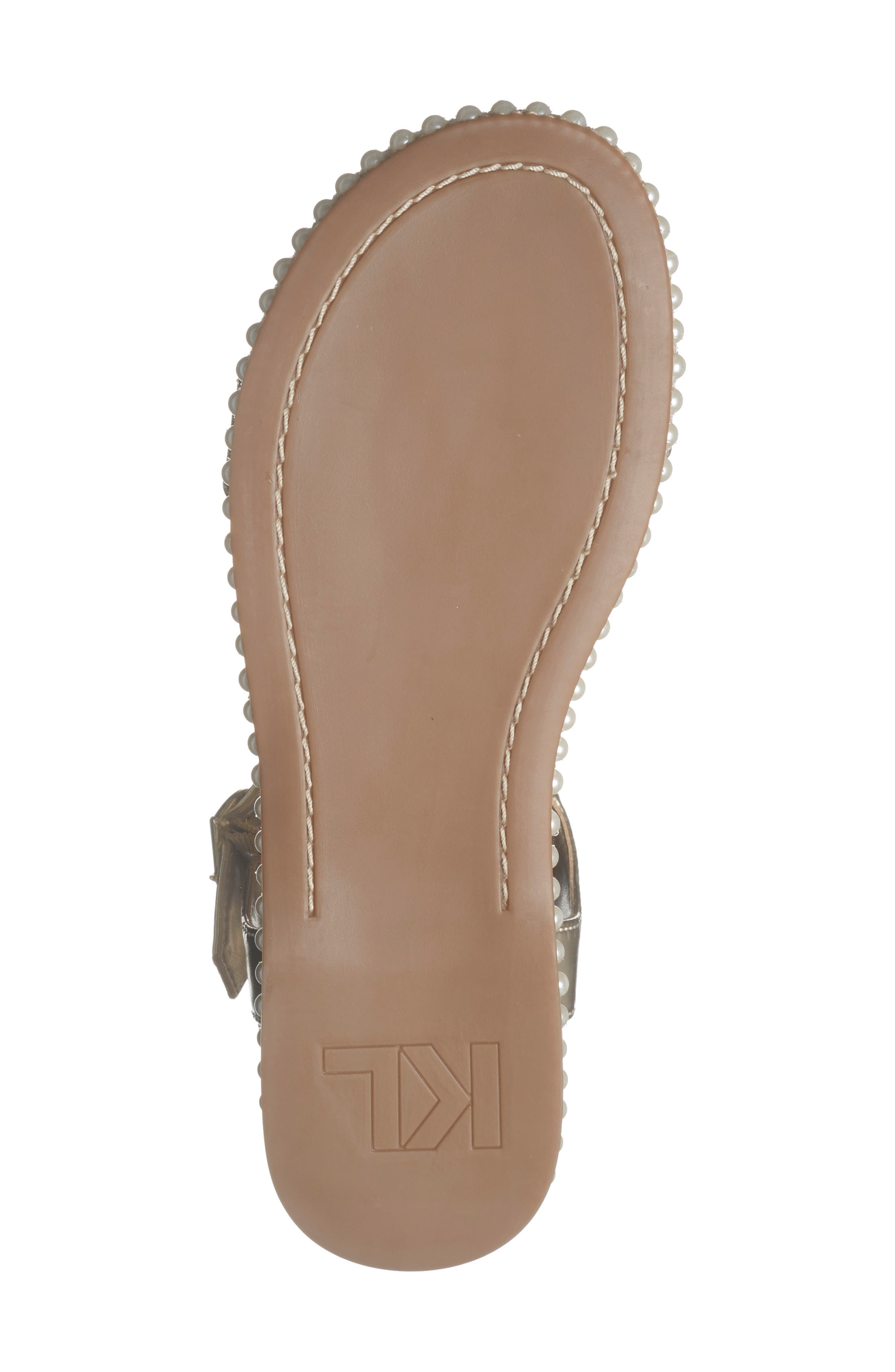 KARL LAGERFELD PARIS Claire Sandal, Alternate, color, White Gold