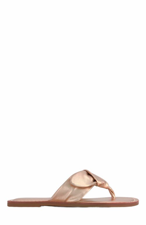 Bernardo Footwear Laia Thong Sandal in Blush Metallic 