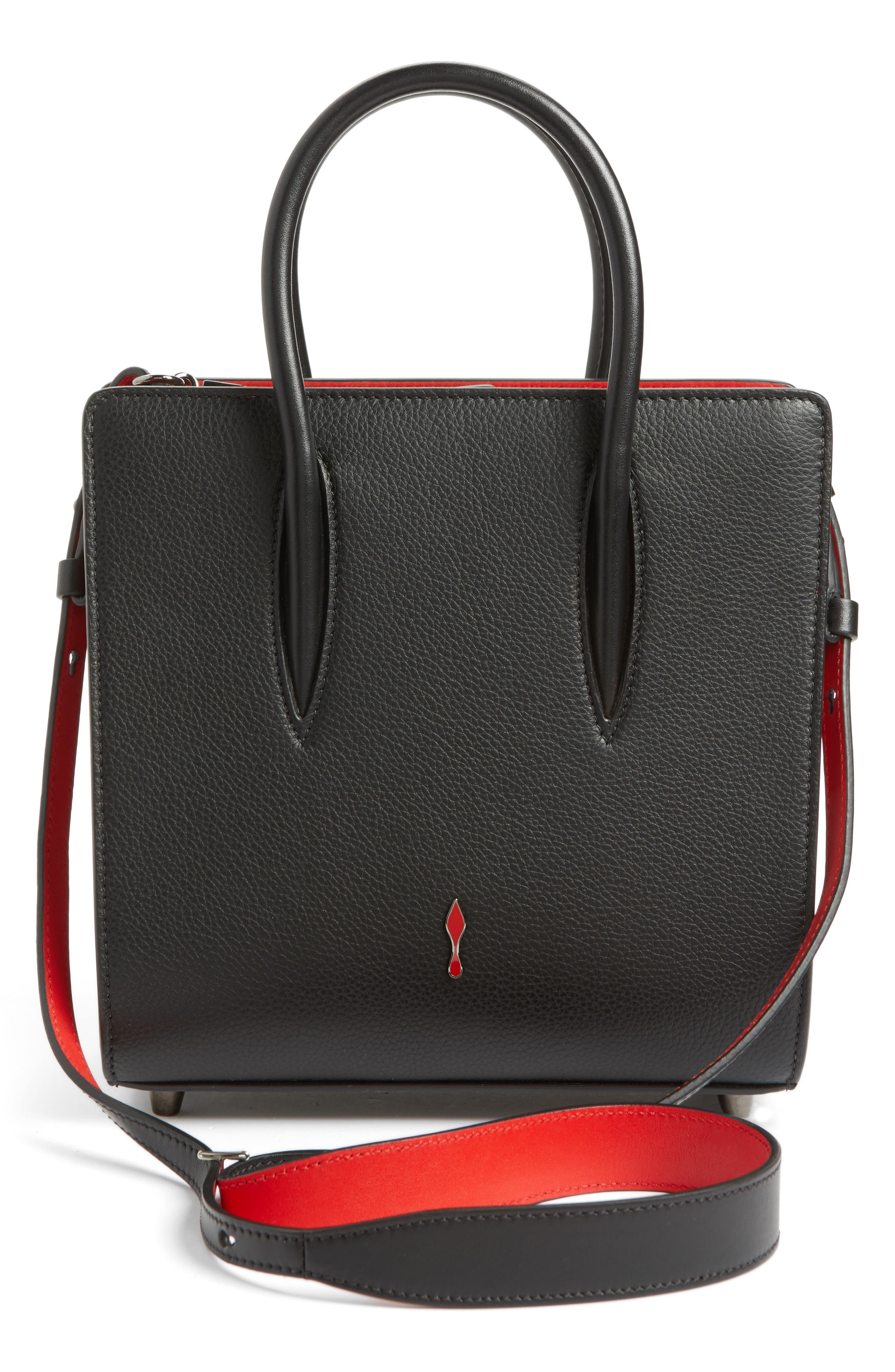Small Paloma Empire Leather Tote, Alternate, color, BLACK/ BLACK
