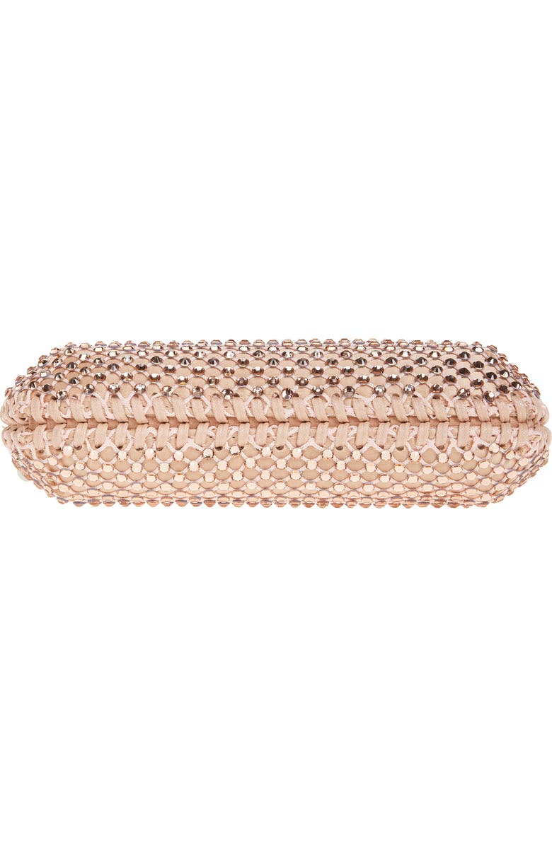 Stella McCartney Nano Falabella Crystal Mesh Crossbody Bag, Alternate, color, Light Peach