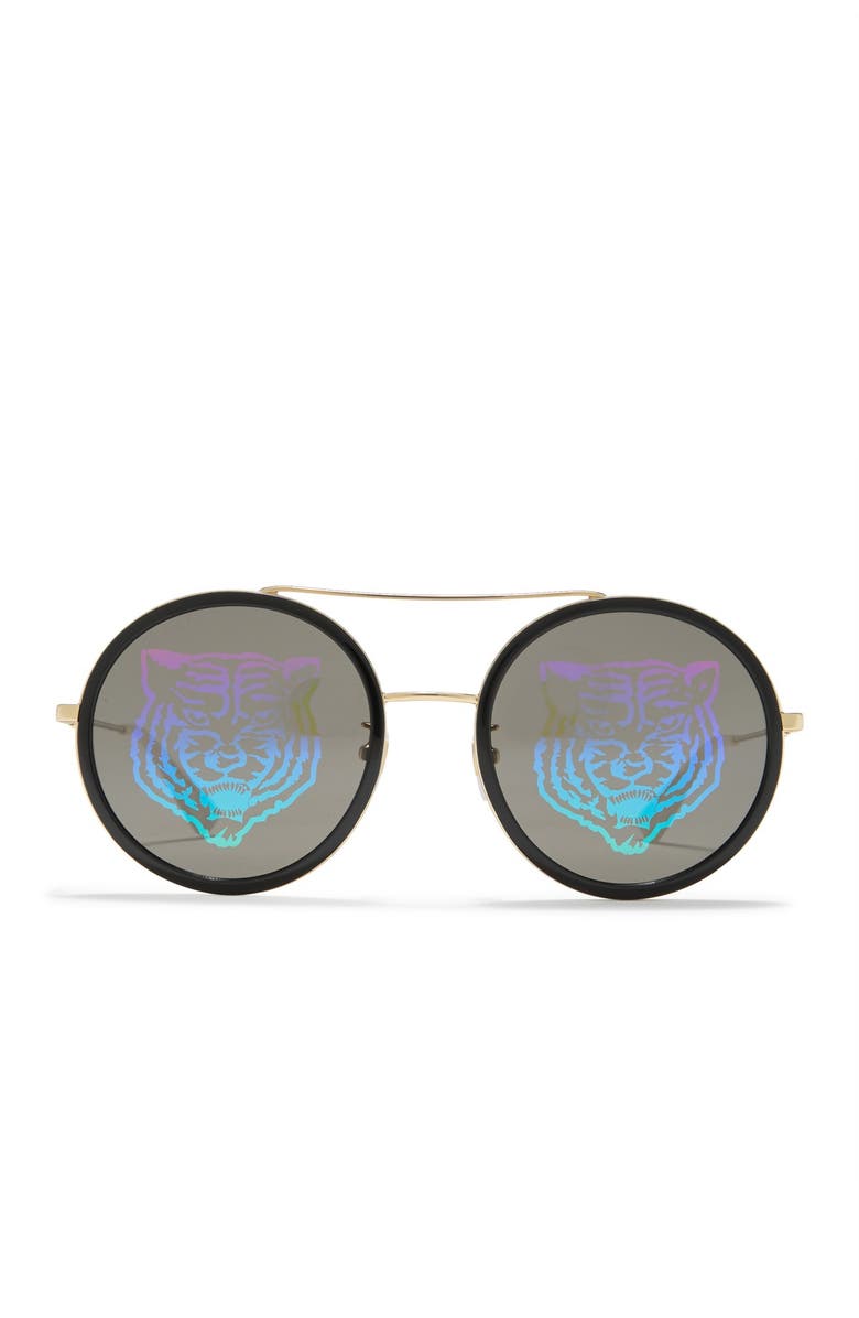 Gucci 56mm Round Sunglasses, Alternate, color,