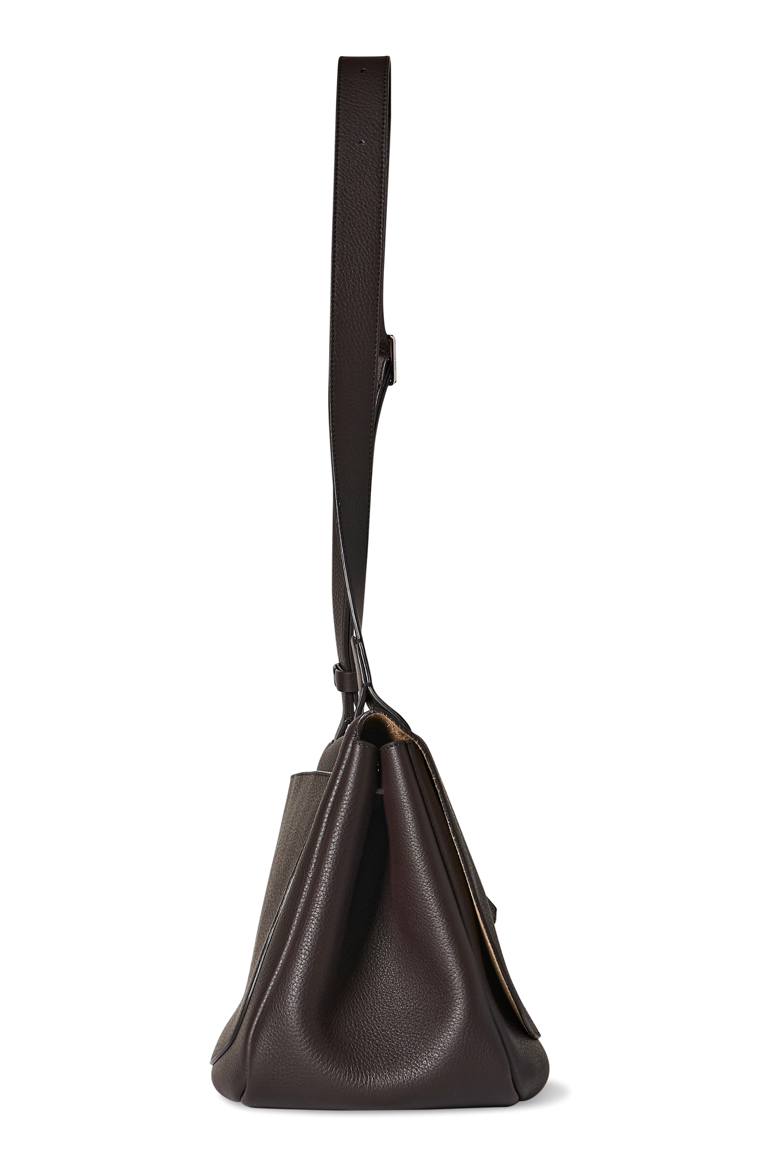 Small Mail Leather Shoulder Bag, Alternate, color, MOCHA