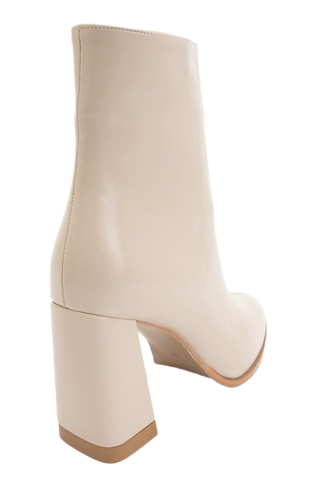 Jewel High Heel Boot, Alternate, color, Beige Faux Leather